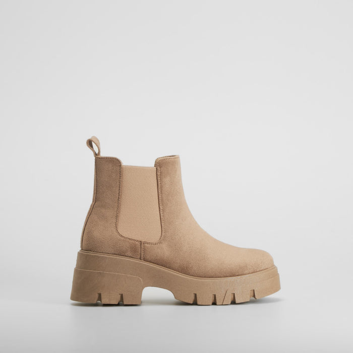 BotÃn chelsea chunky casual taupe NYC