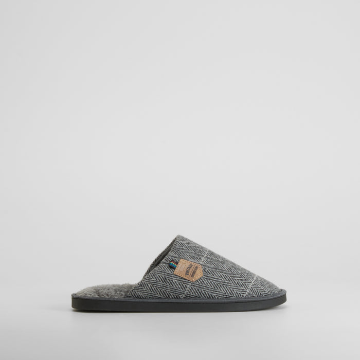 Zapatilla de casa espiga gris OLYNE