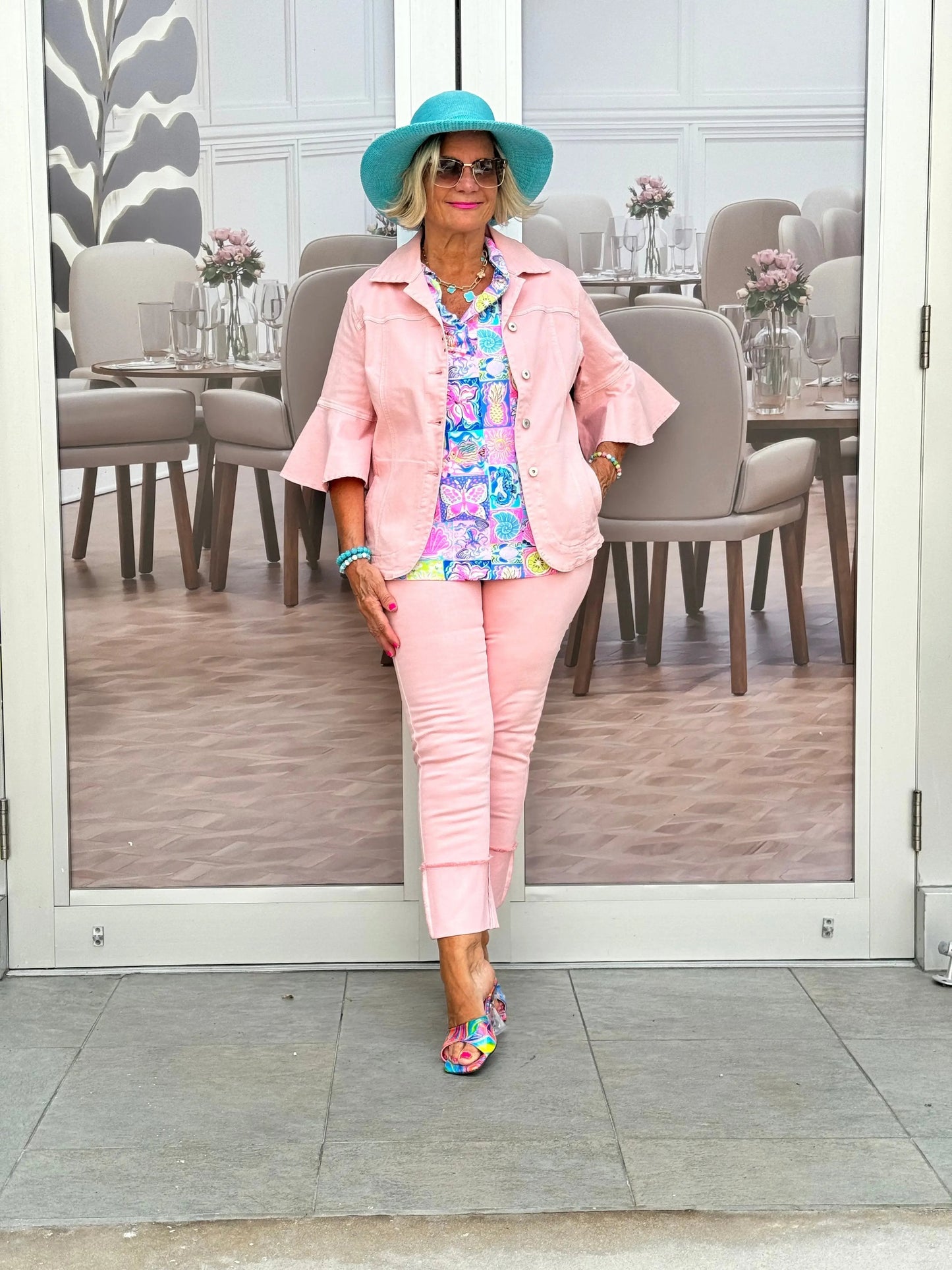 Ethyl Easy Breeze Pink Crop Pant - Gravity