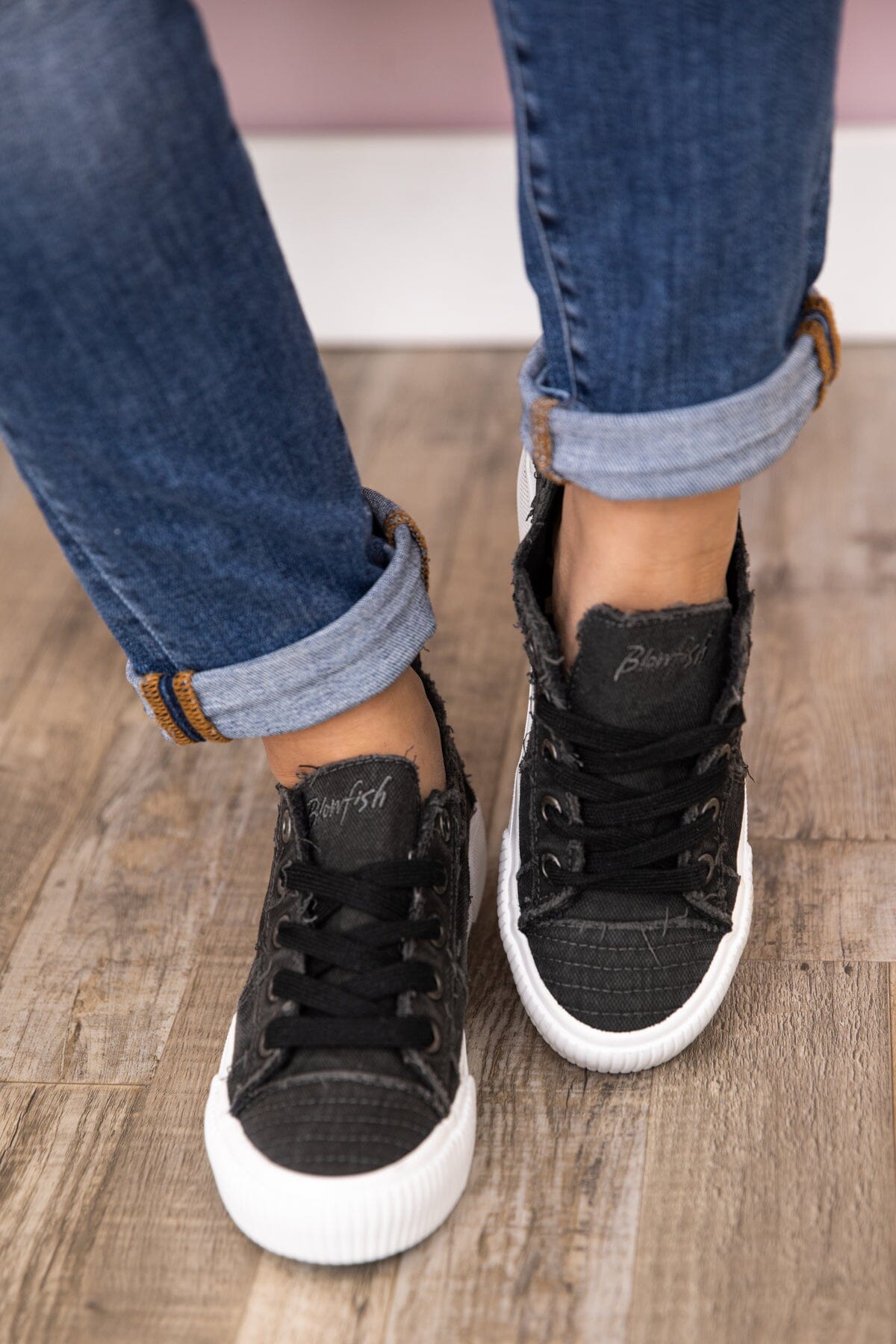 Charcoal and White Sneakers