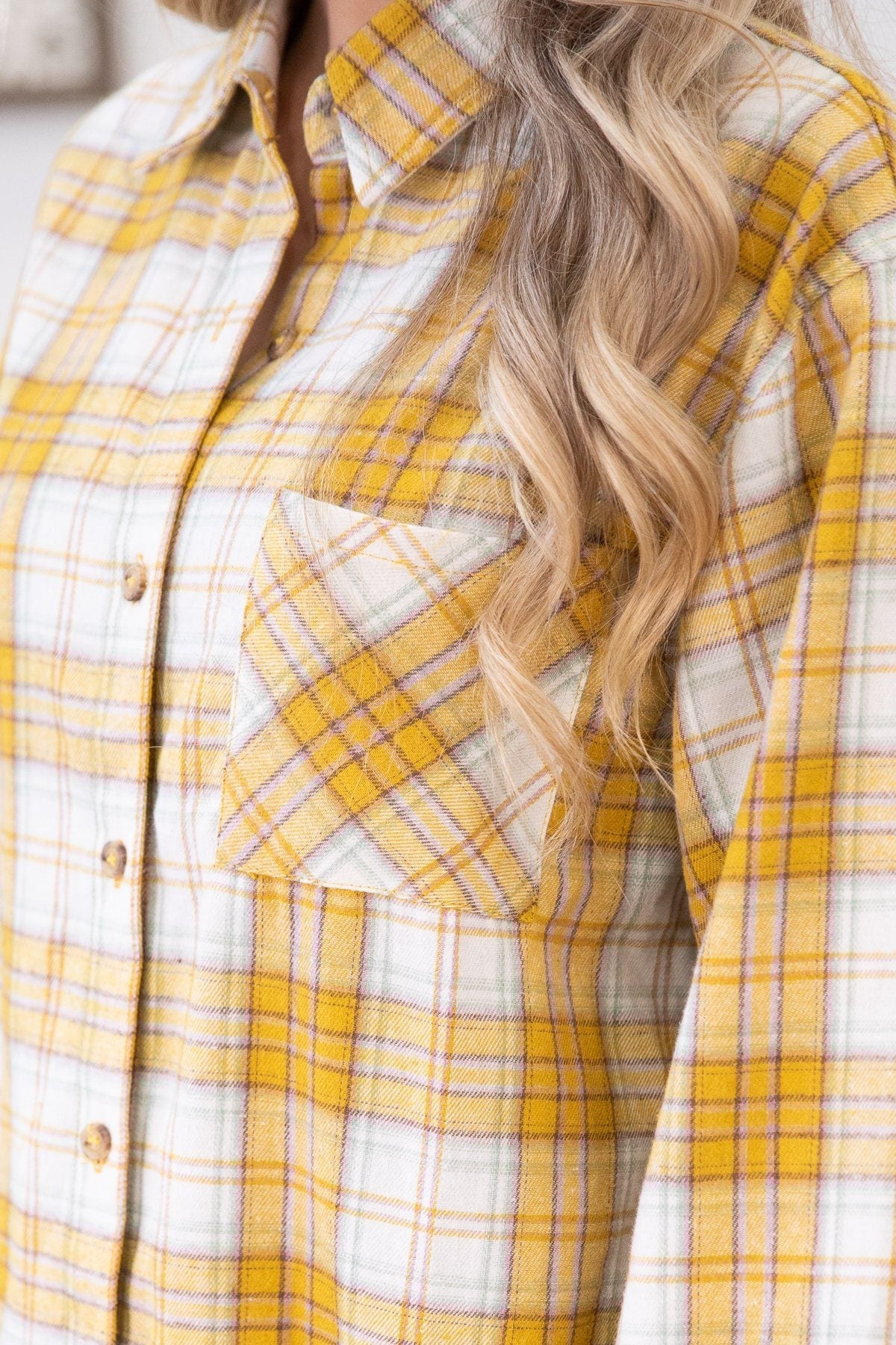 Cinnamon and Ivory Multicolor Plaid Top
