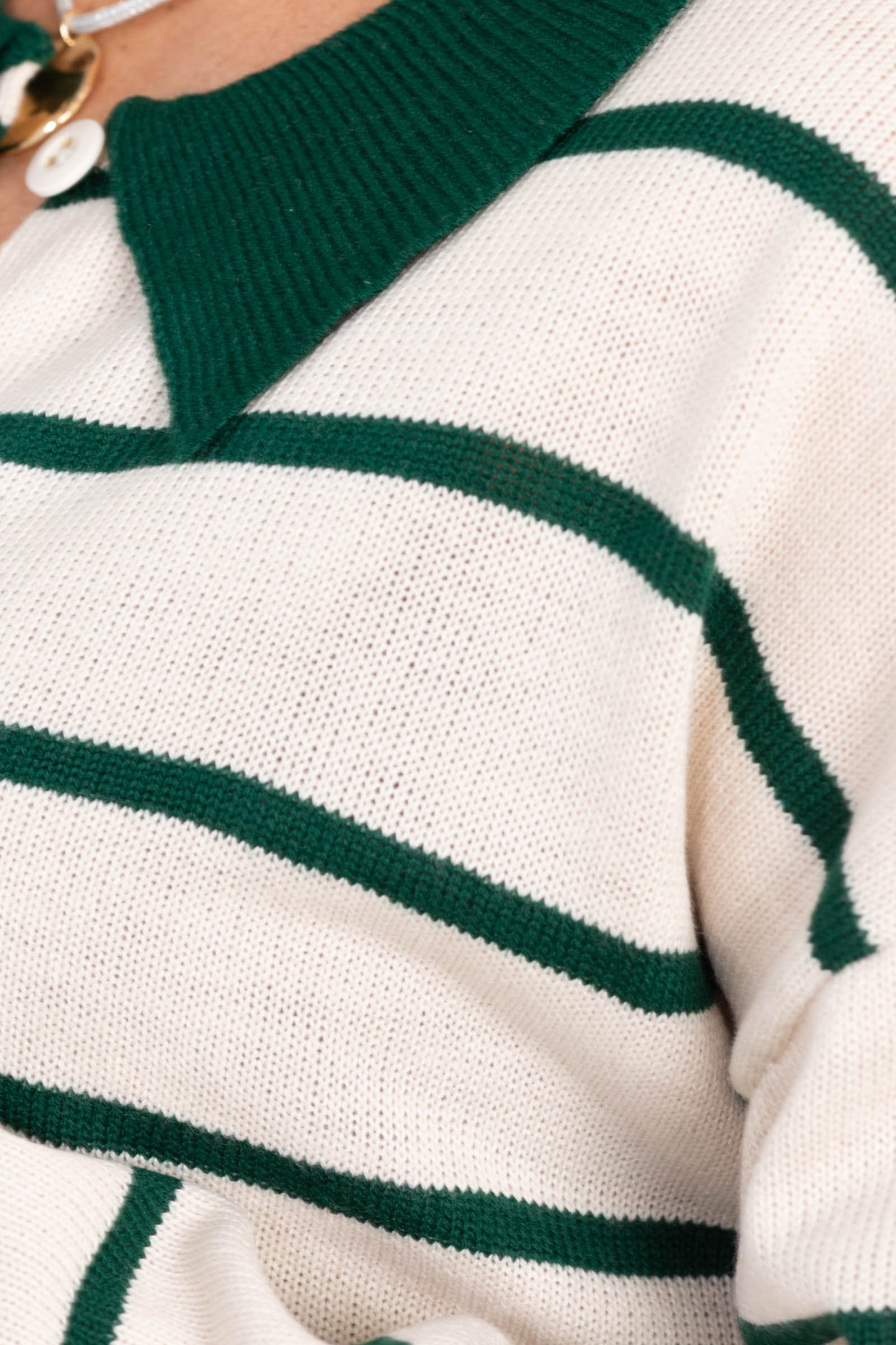 Casual Stripe Button Down Sweaters