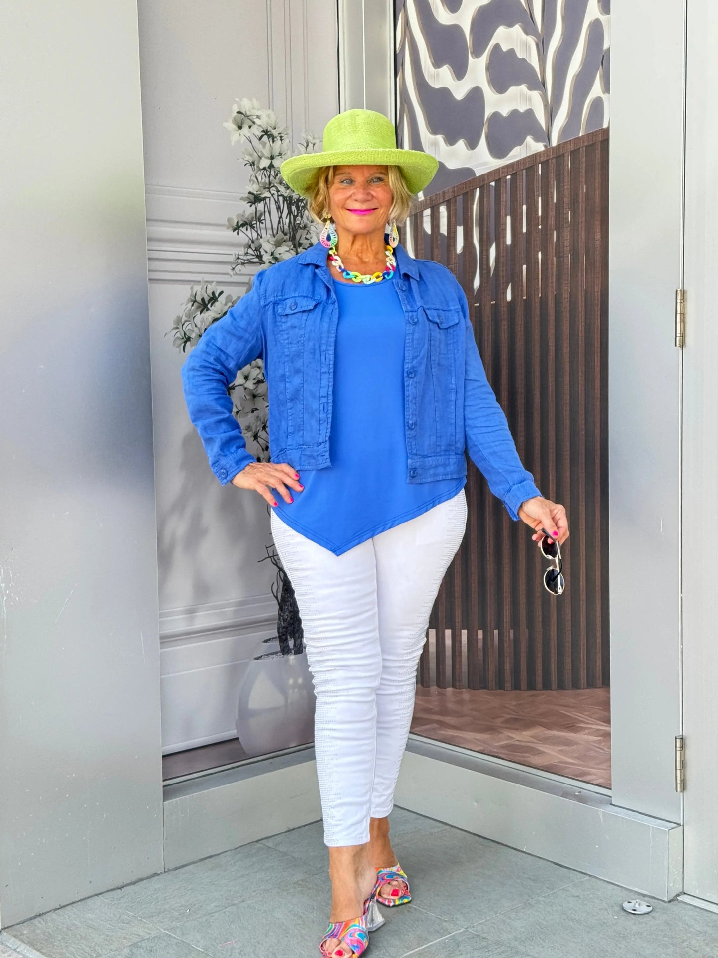 LULU B BLU LINEN JACKET