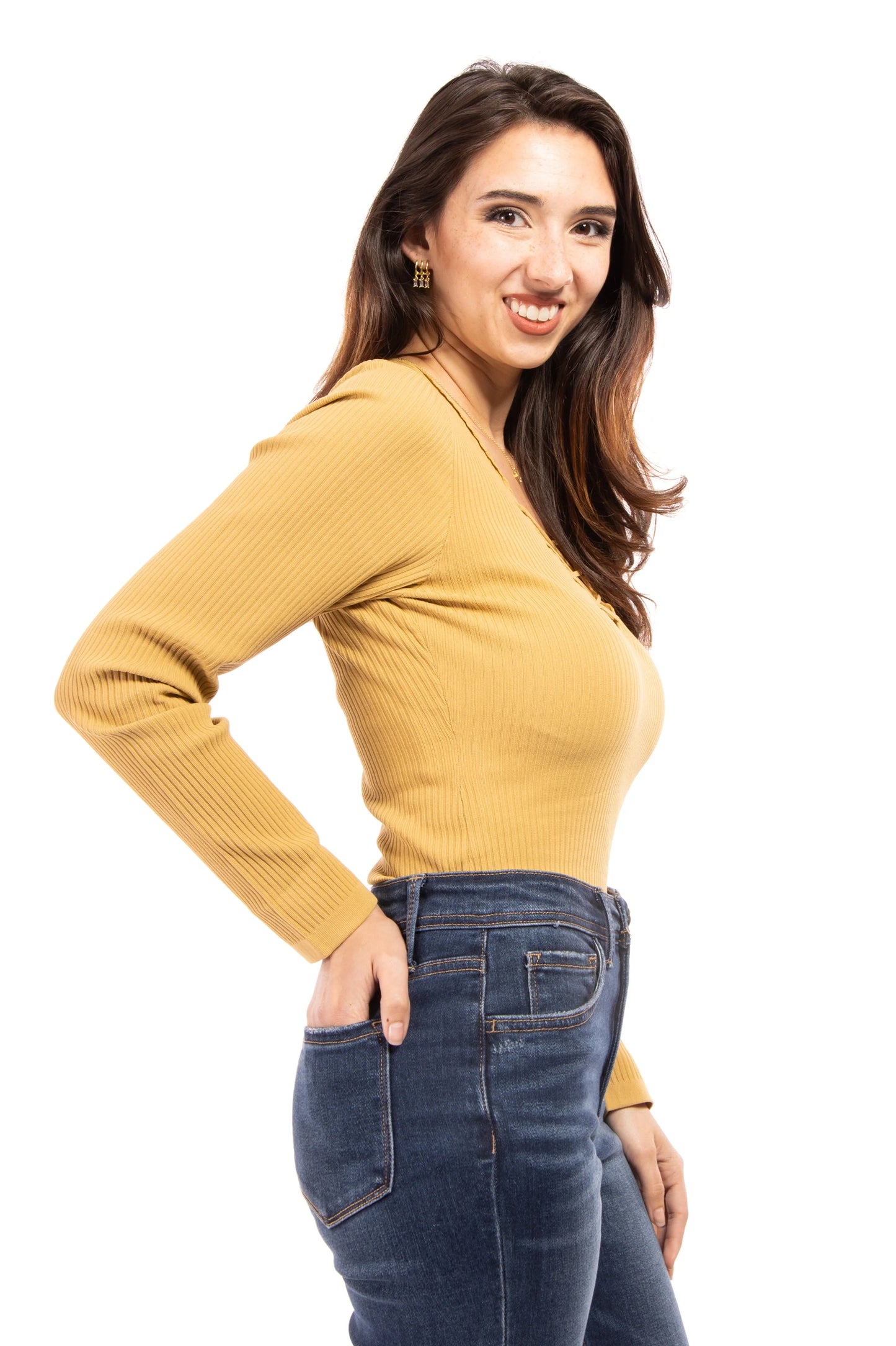 Love This Life Women's Ribbed Long Sleeve Bodysuit