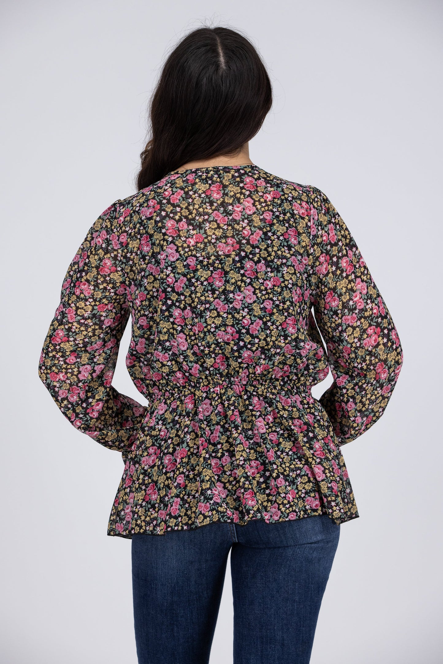 Talk To Me Women's Flare Ruffle Long Sleeve Top