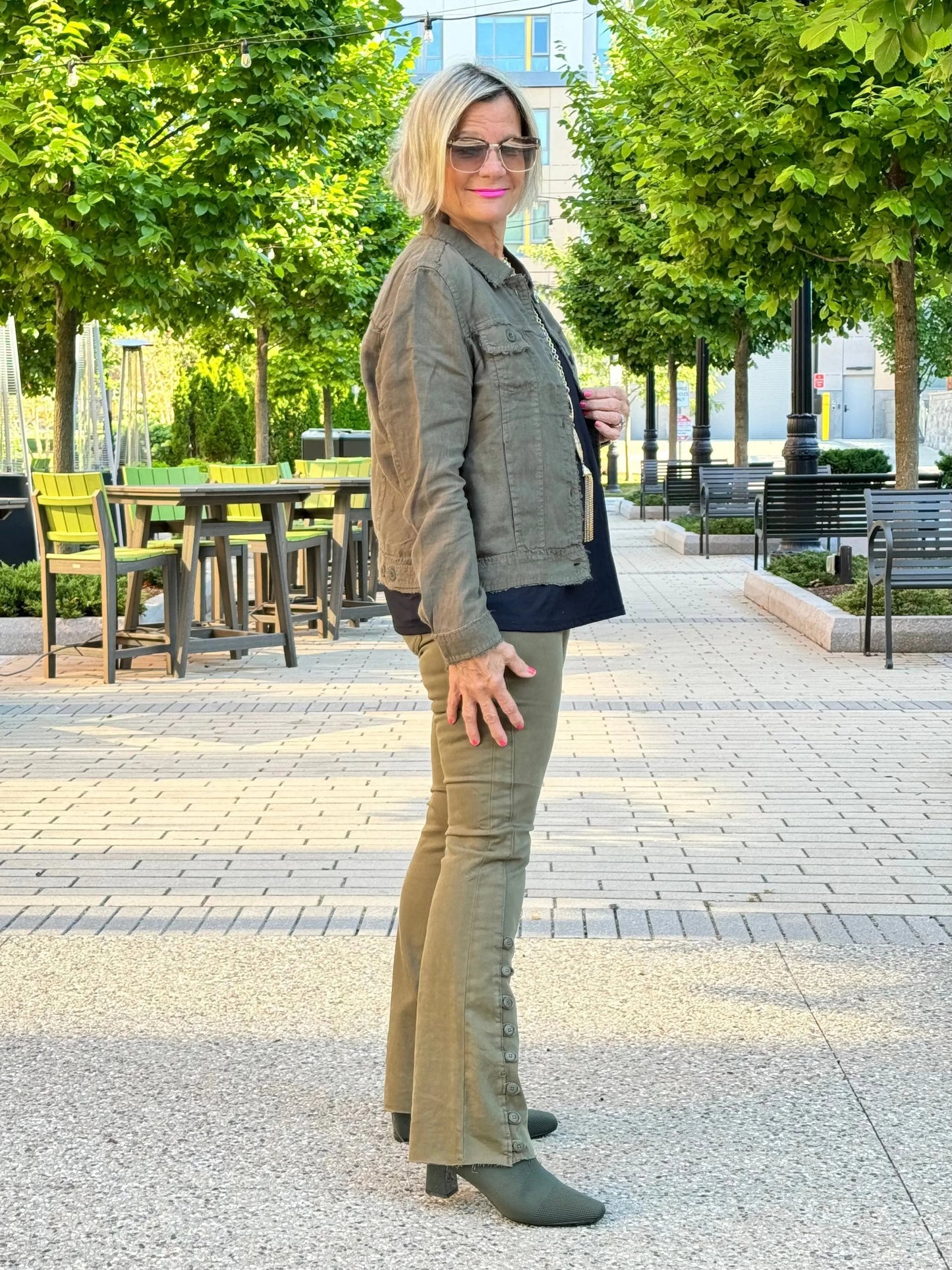 LULU-B NEW OLIVE LINEN JACKET