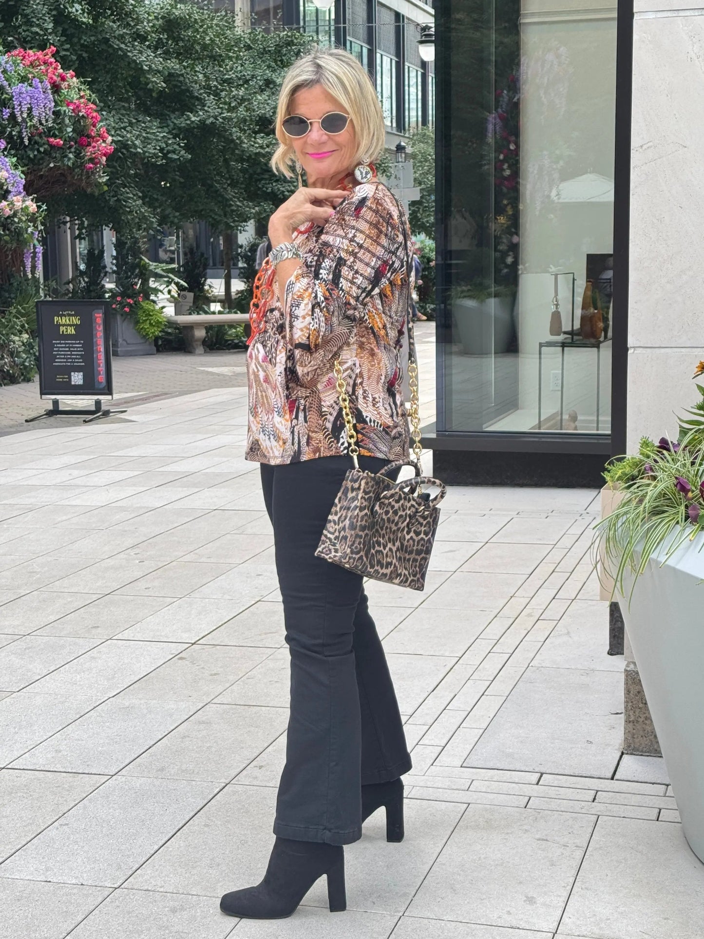 LEOPARD TAN FASHION TOP