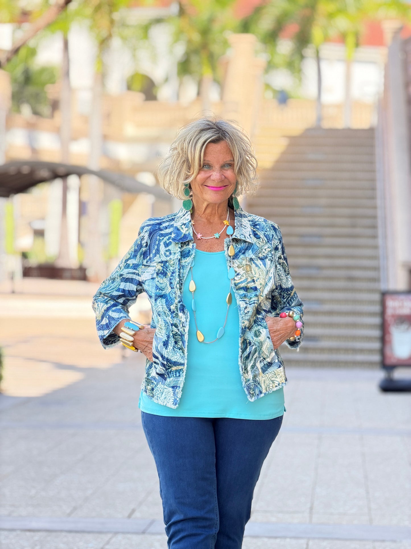 Ethyl Casual Charm Jacket - Pistac