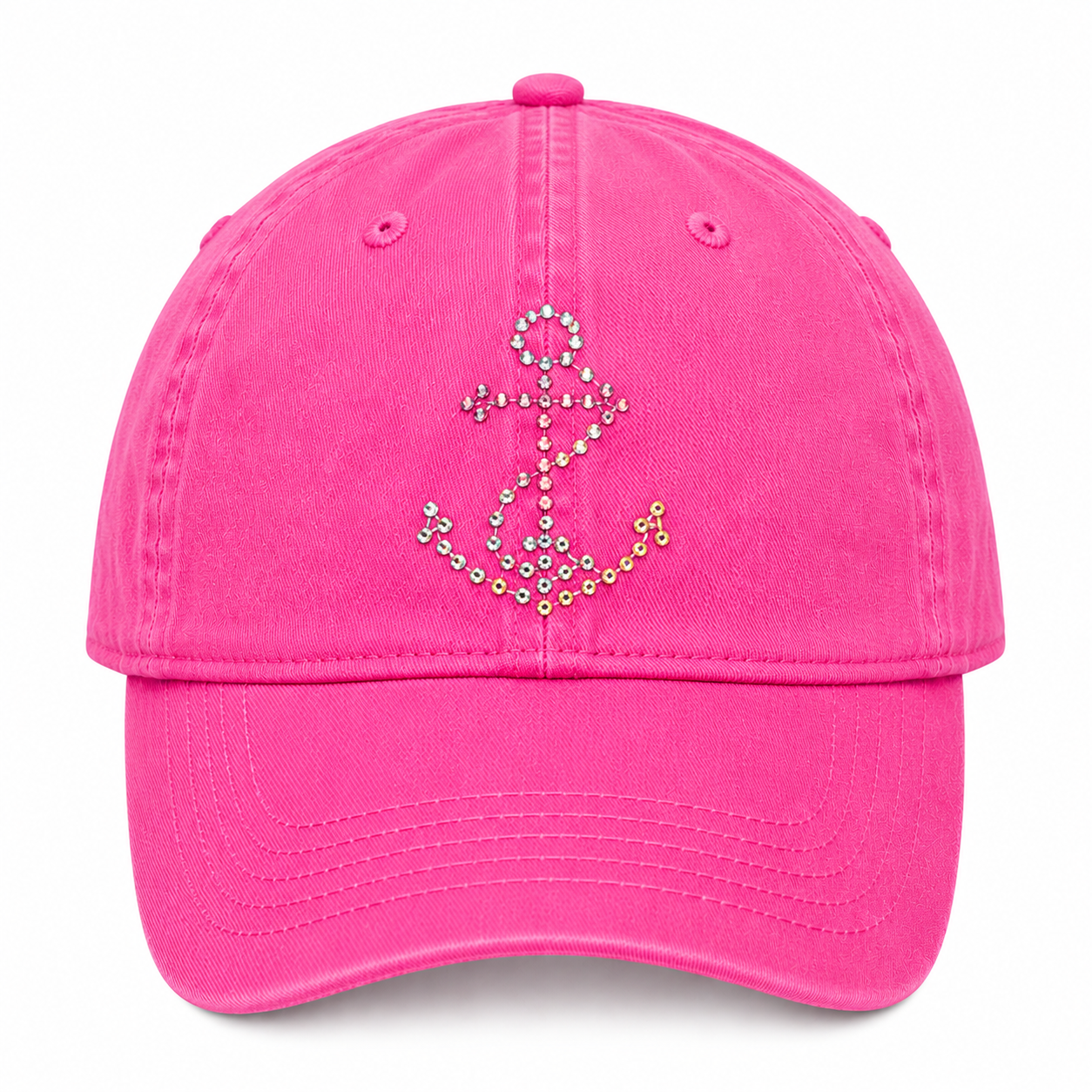 Bling Pink Anchor Hat