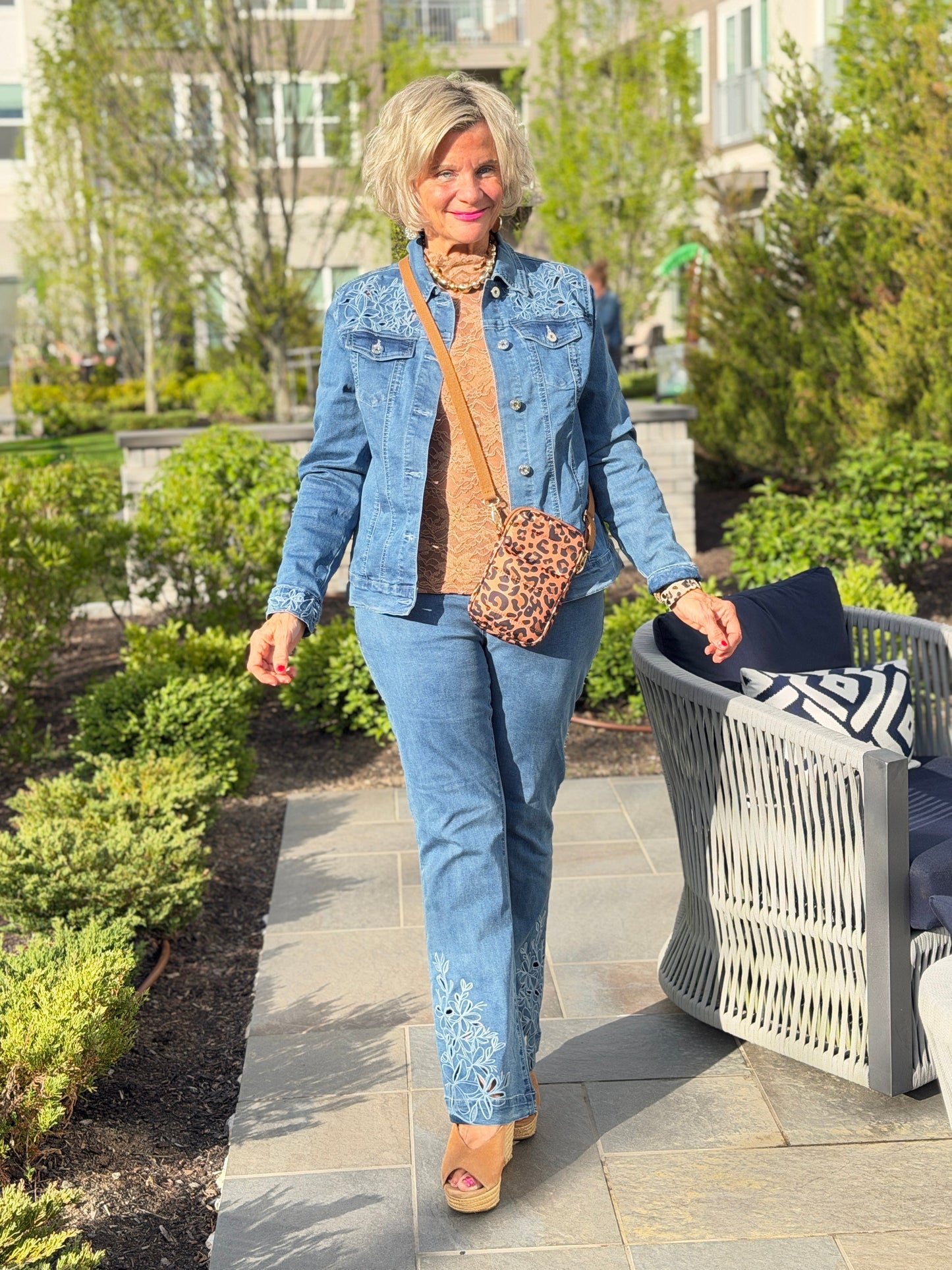 Ethyl Statement Denim Jacke navy - Automation
