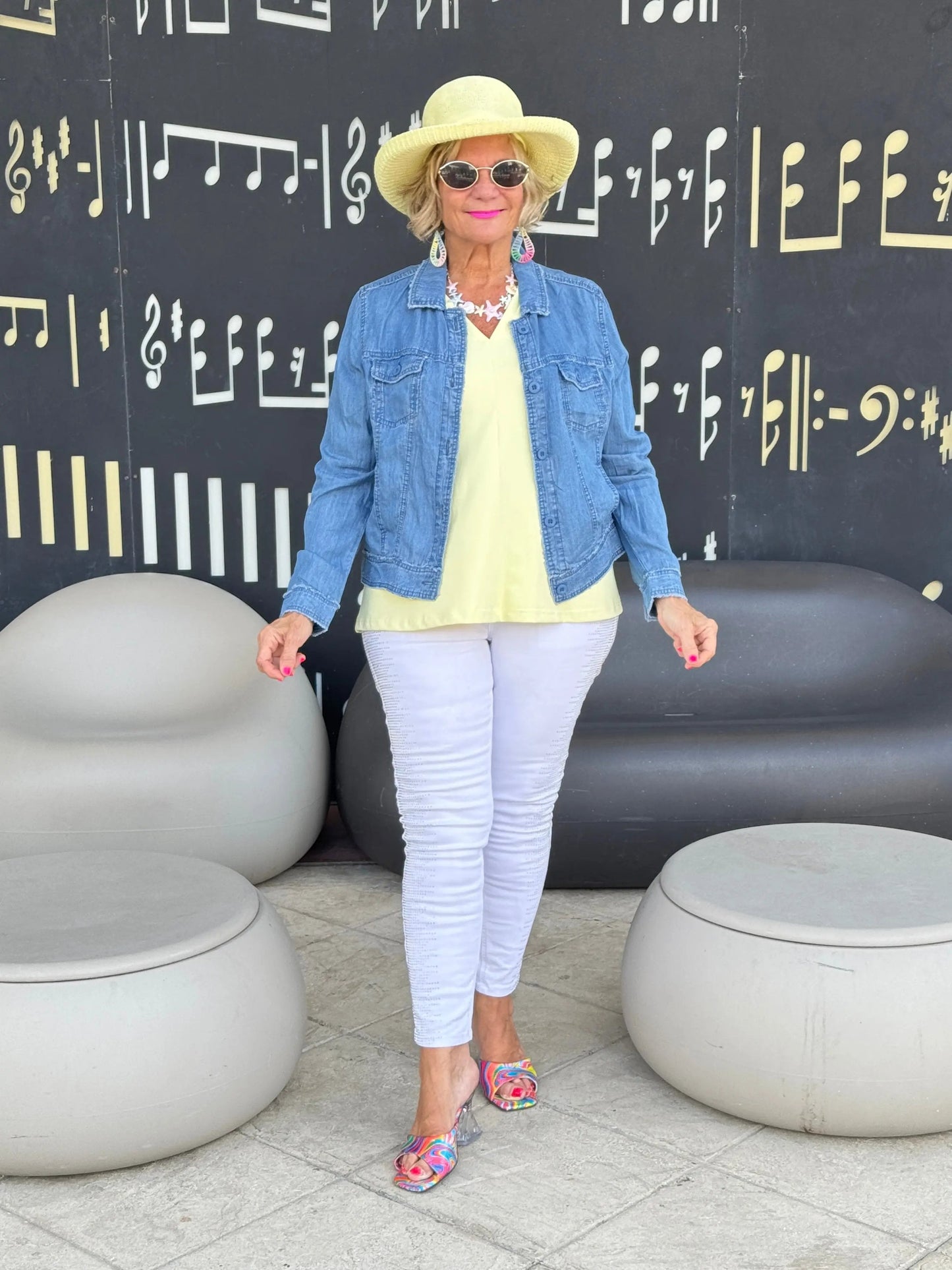 LULU-B CHAMBRAY BLUE LINEN JACKET