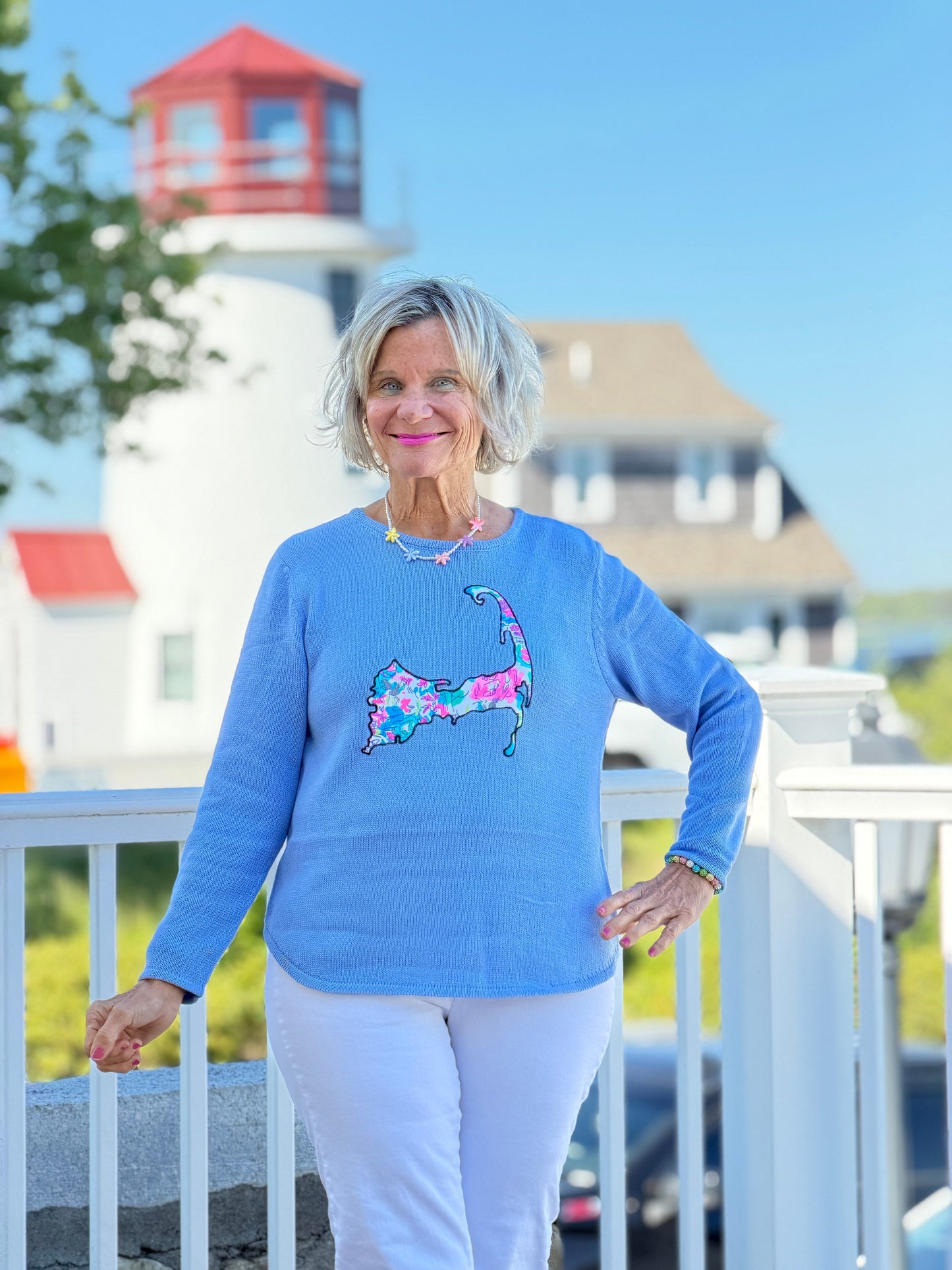 BEACH CLUB PERRI CAPE COD MAP SWEATER