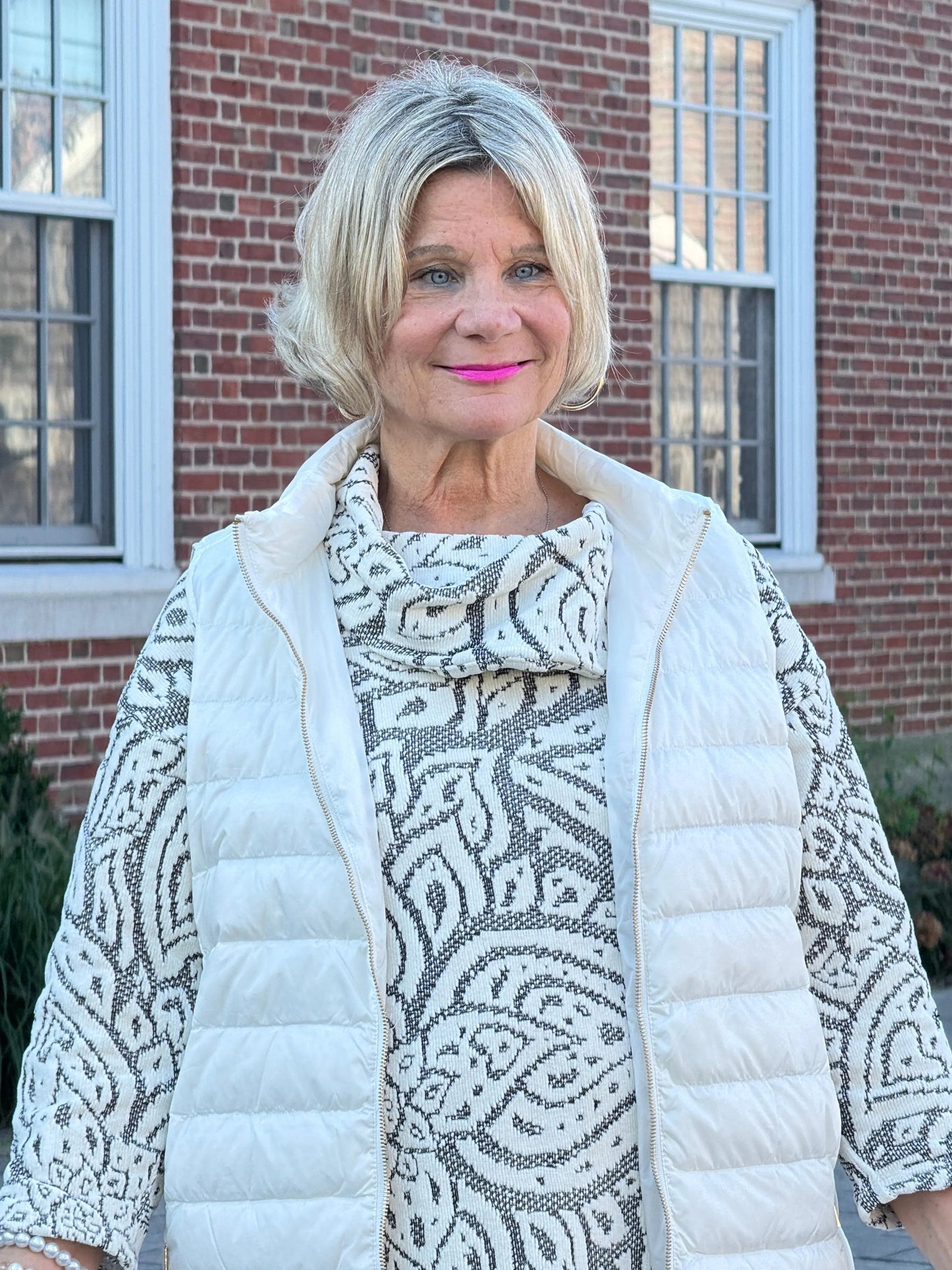 LULU-B IVORY PUFFER VEST