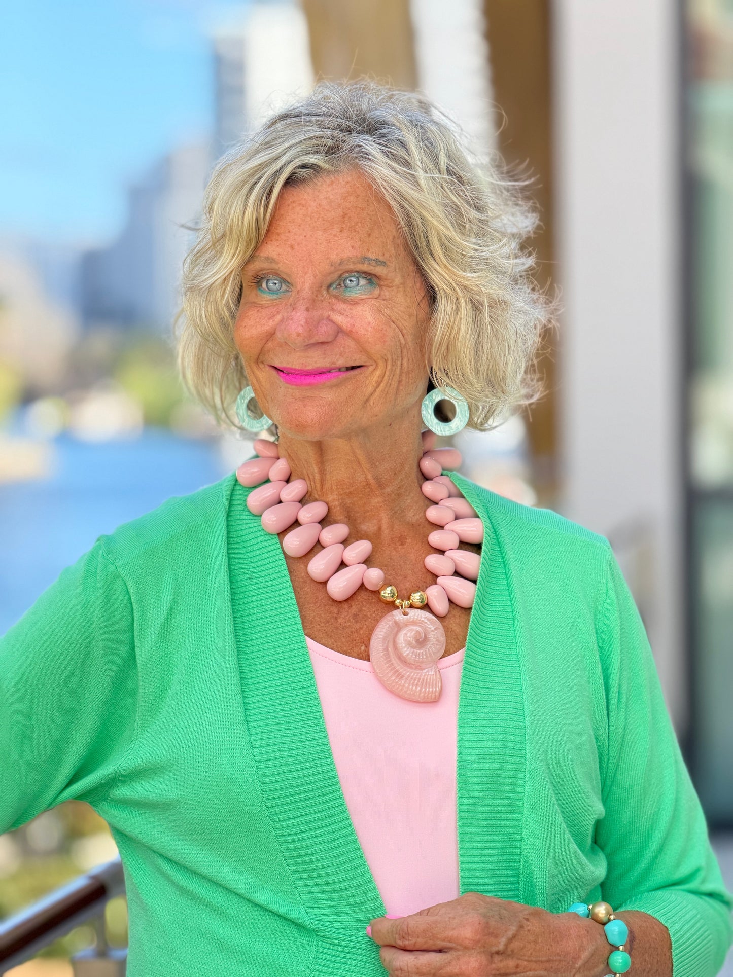 LULU-B PEYTON CLEAR KELLY SHRUG