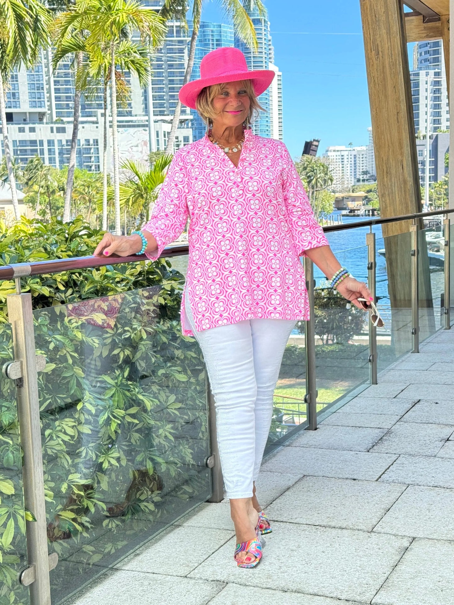 LULU B TROPIC PETALS TUNIC
