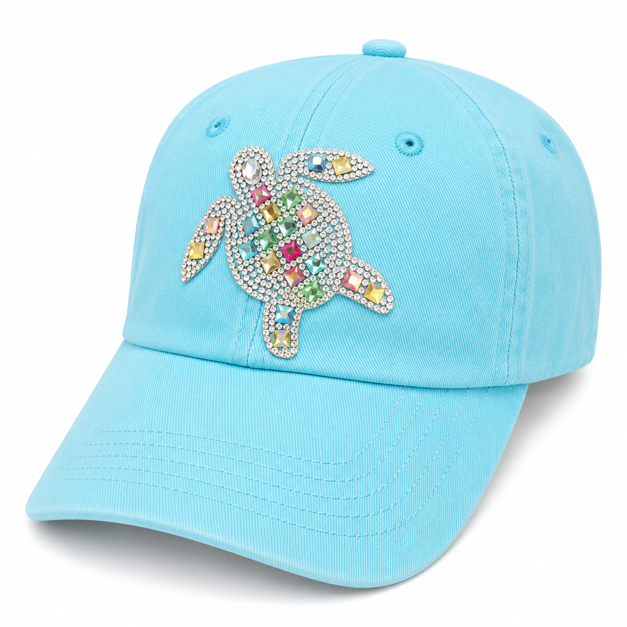 AQUA BLINGE TURTLE HAT