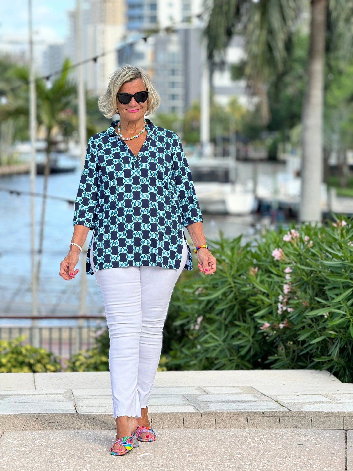 BLUE MEDALLION TUNIC