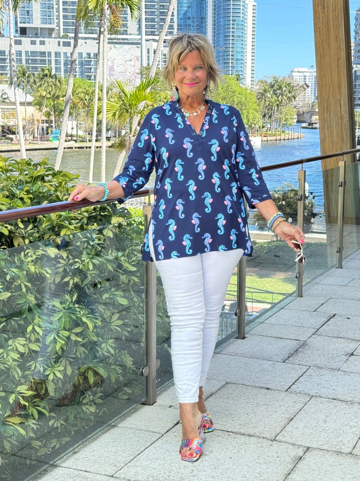 LULU B MIDNIGHT REEF TUNIC