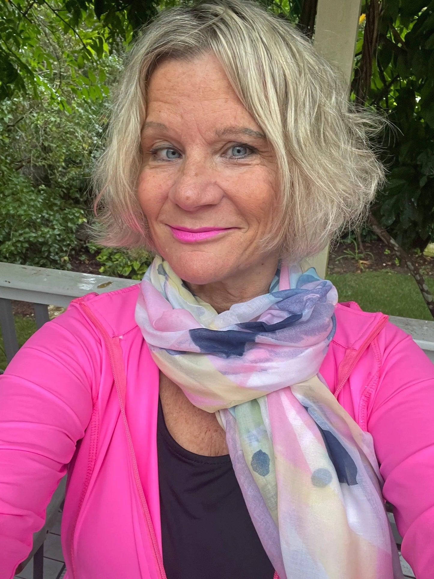 FANCY PRINT FALL SCARF