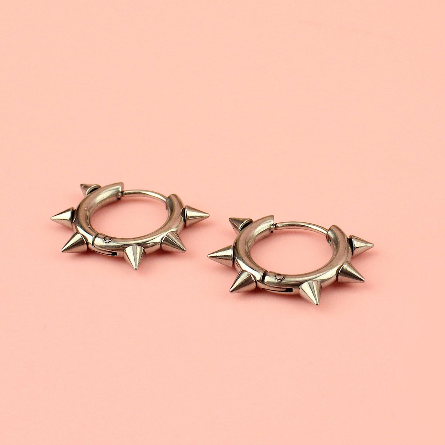 Punk-fection Spike Huggie Hoop Earrings