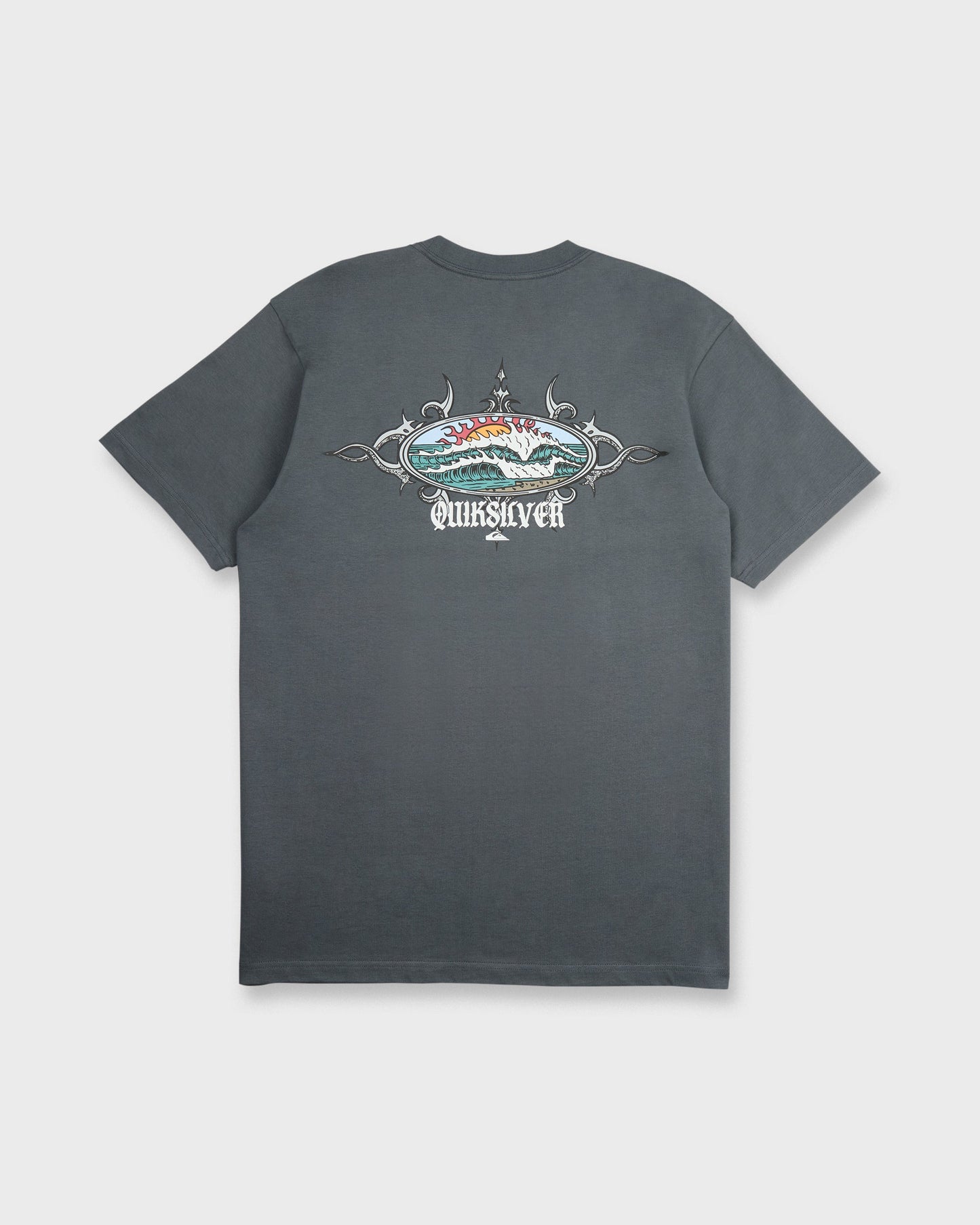Crest Classic Short Sleeve Knit T-Shirt - Iron Gate