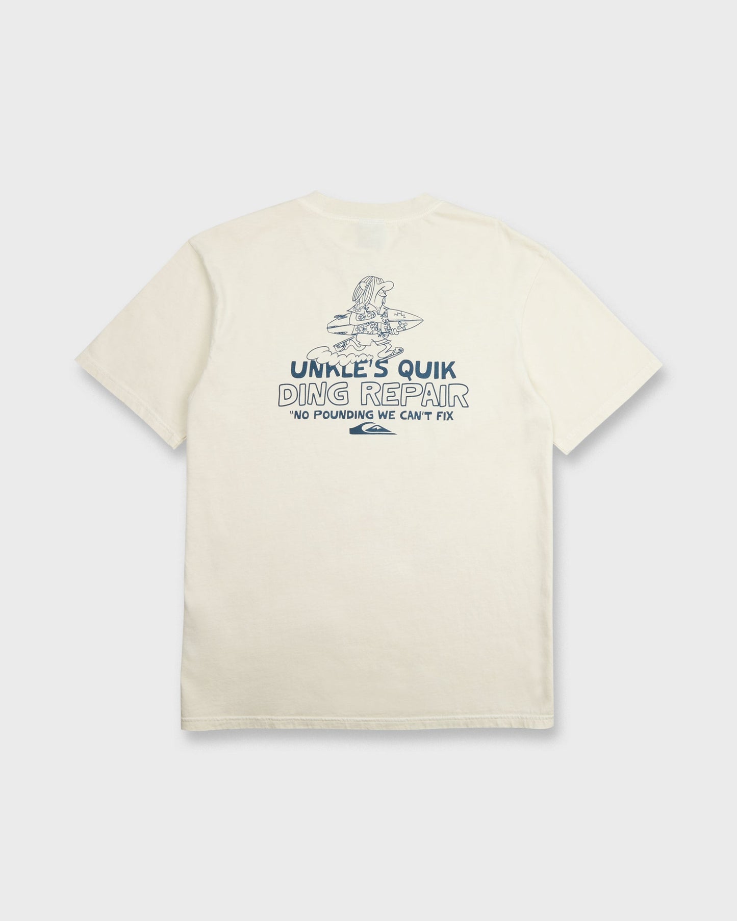 Unkles Ding Repair Pigment Dye Short Sleeve Knit T-Shirt - Silver Birch