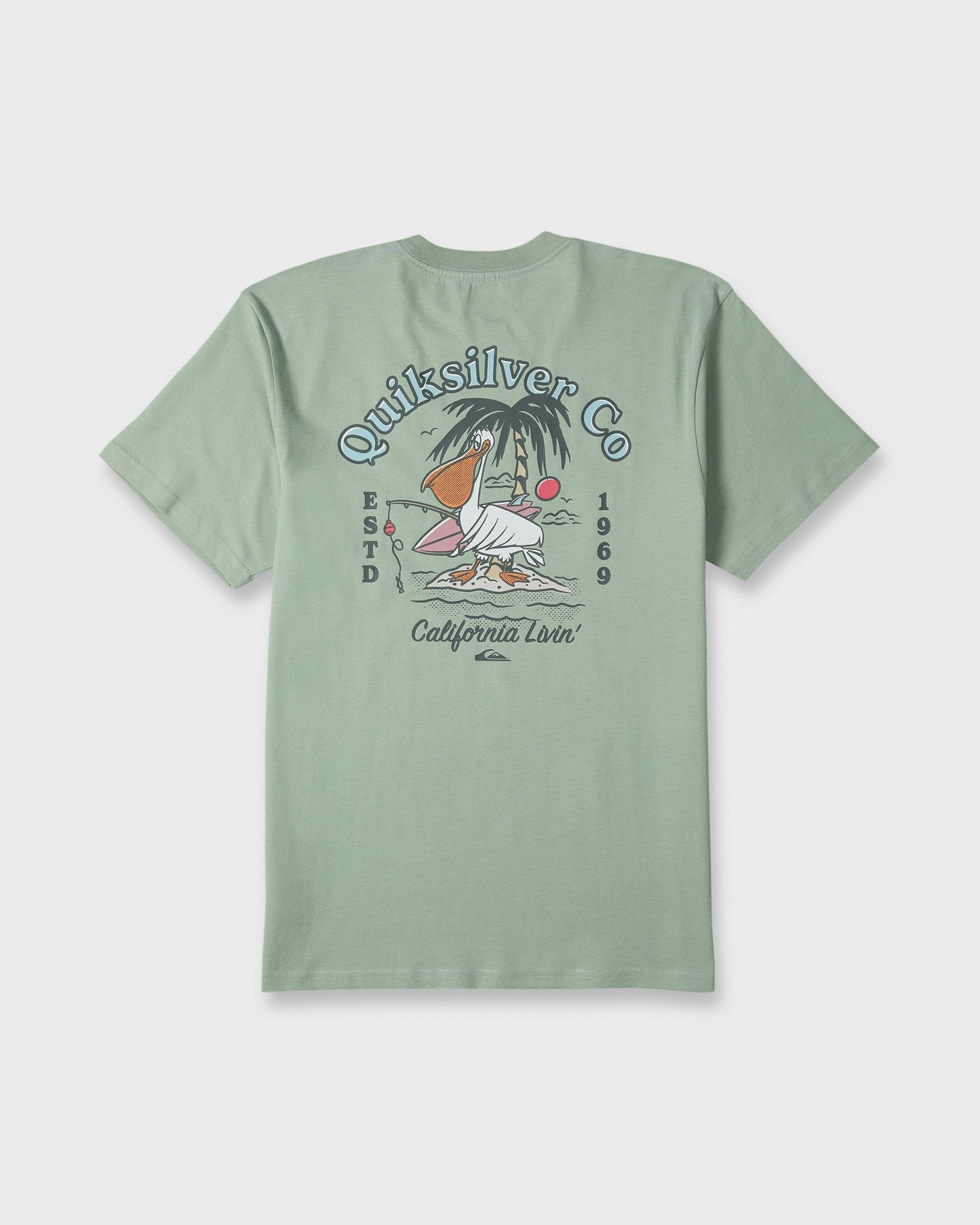California Pelican Island Classic Short Sleeve Knit T-Shirt - Iceberg Green