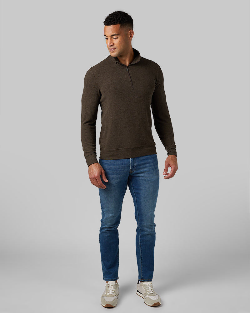 MEN'S SWEATER KNIT 1/4 ZIP TOP