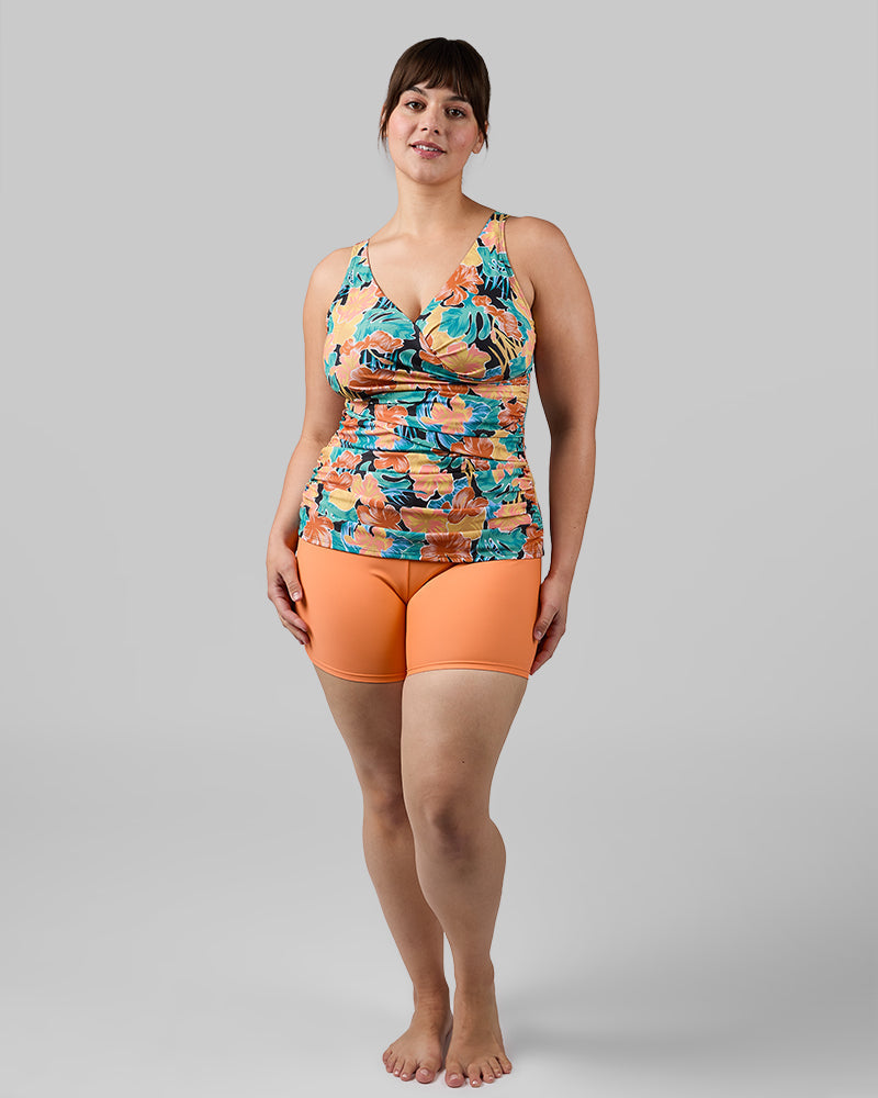 WOMEN'S FITTED RUCHED SWIM TANKINI