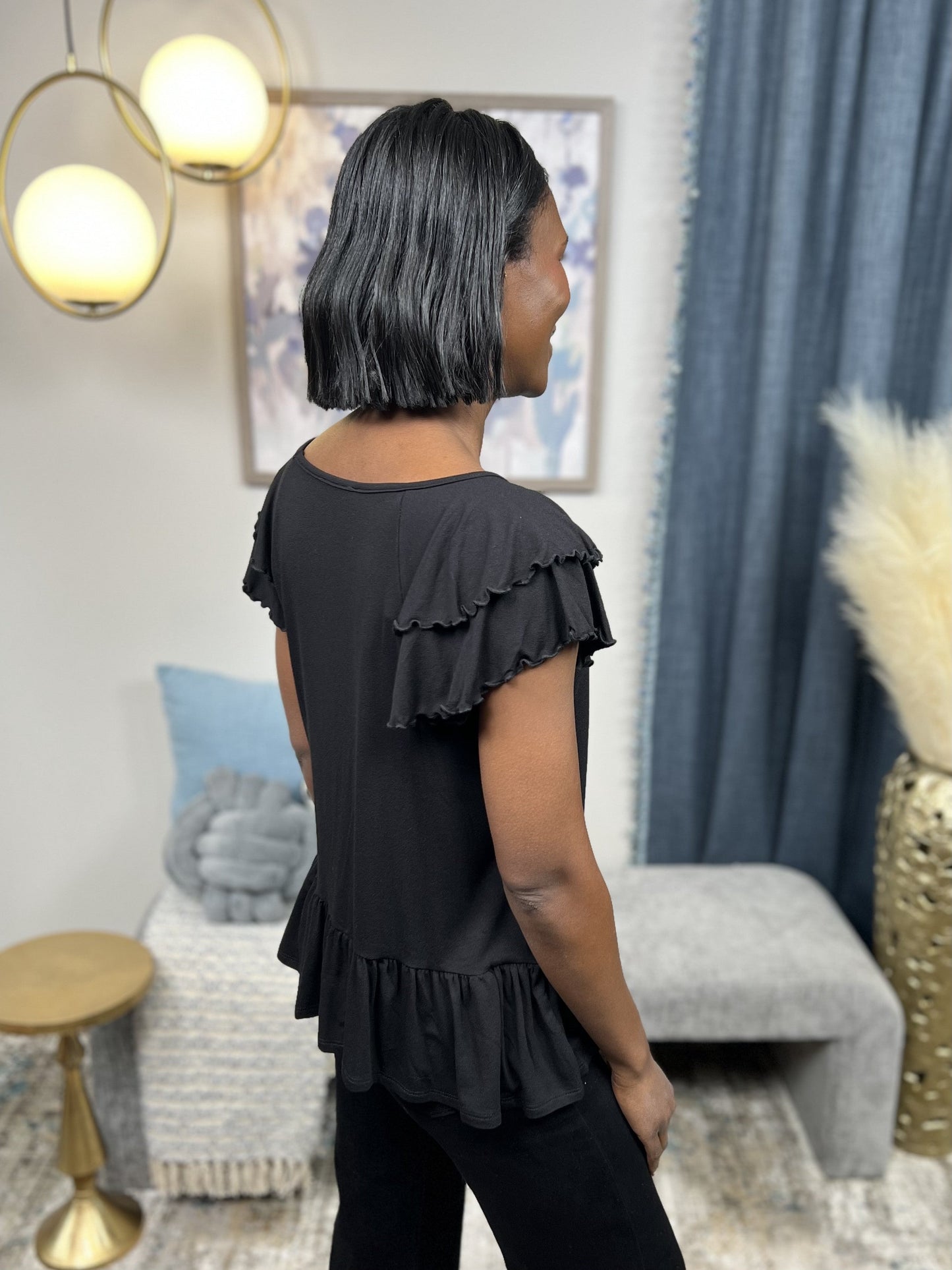 So Many Ways To Love You Women's Ruffle Short Sleeve Top