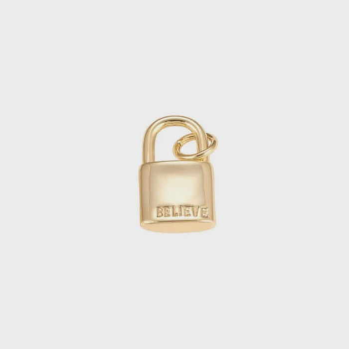 Believe Lock Charm Believe Lock Charm Charms