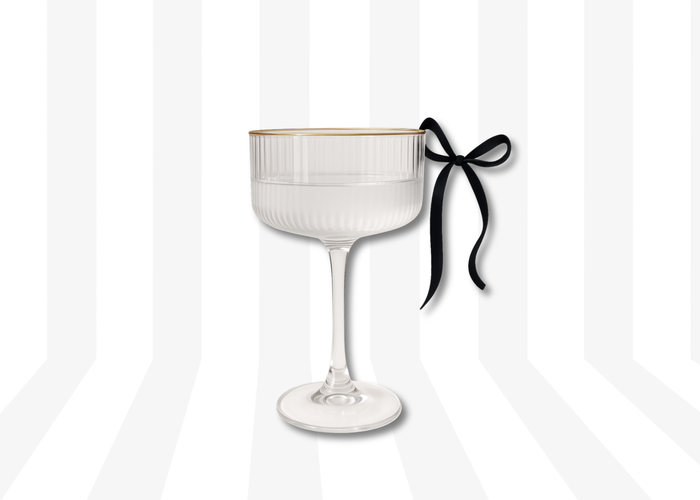 Black Bow Drink Charms Set of 6