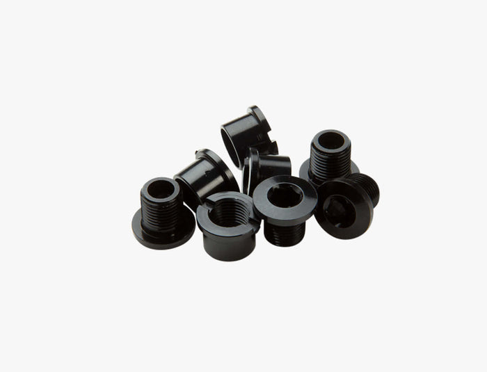 Chainring Bolt(4)/Nut(4) M8X8.5 Hex Pack AL Black