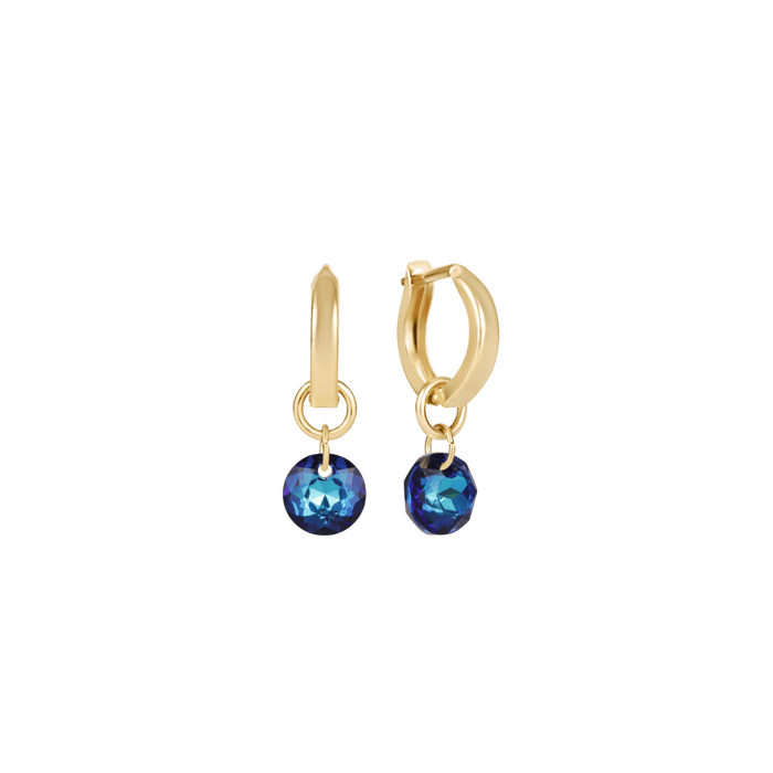 Enewton Reflections Blue Zircon Crystal Birthstone Huggie Earrings – 14kt Gold Filled Enewton Reflections Blue Zircon Crystal Birthstone Huggie Earrings – 14kt Gold Filled Earrings
