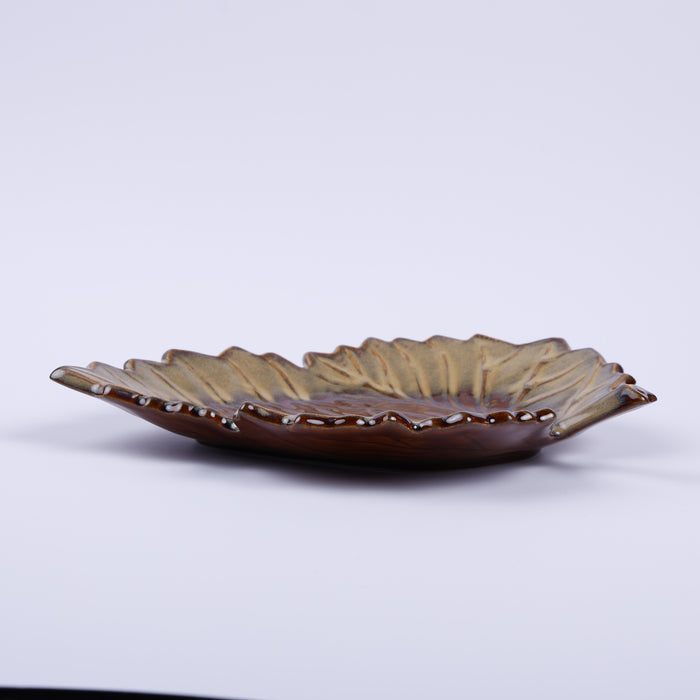Handmade Decorative Ceramic Platter For Serving & Decor -AUTUMN