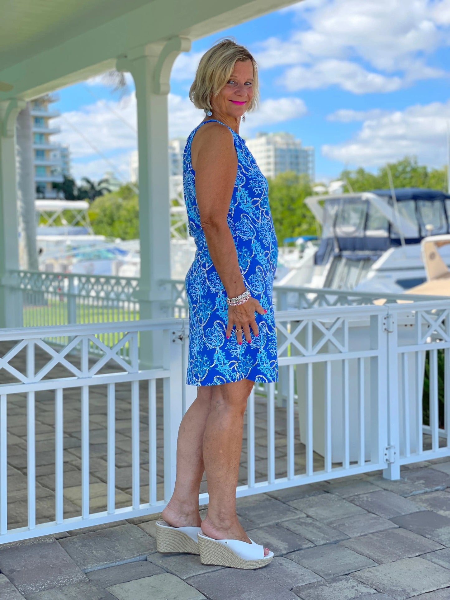 AQUA LANE KEYHOLE DRESS