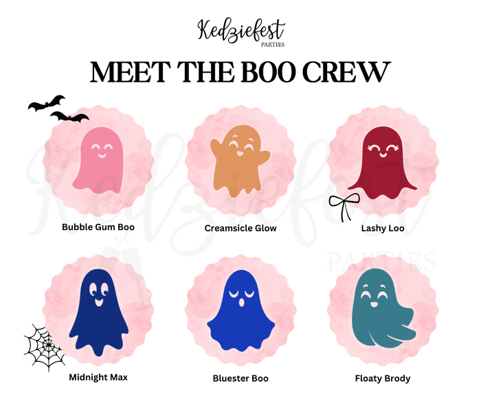 Kedziefest Tiny Ghoul Gang Acrylic Ghosts (Set of 3 Mini Ghosts)