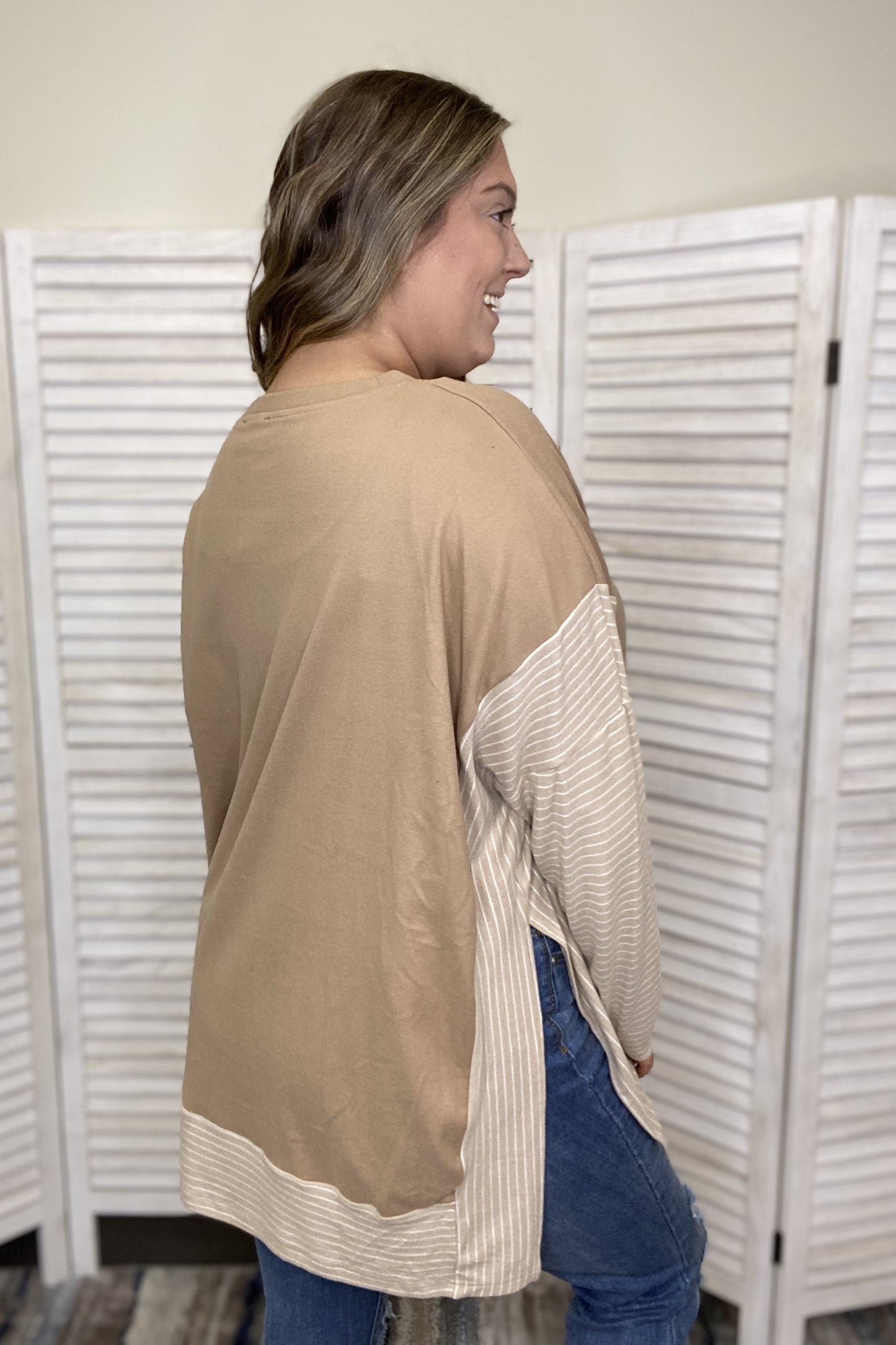 Anytime Anyplace Women's Oversized Long Sleeve Top