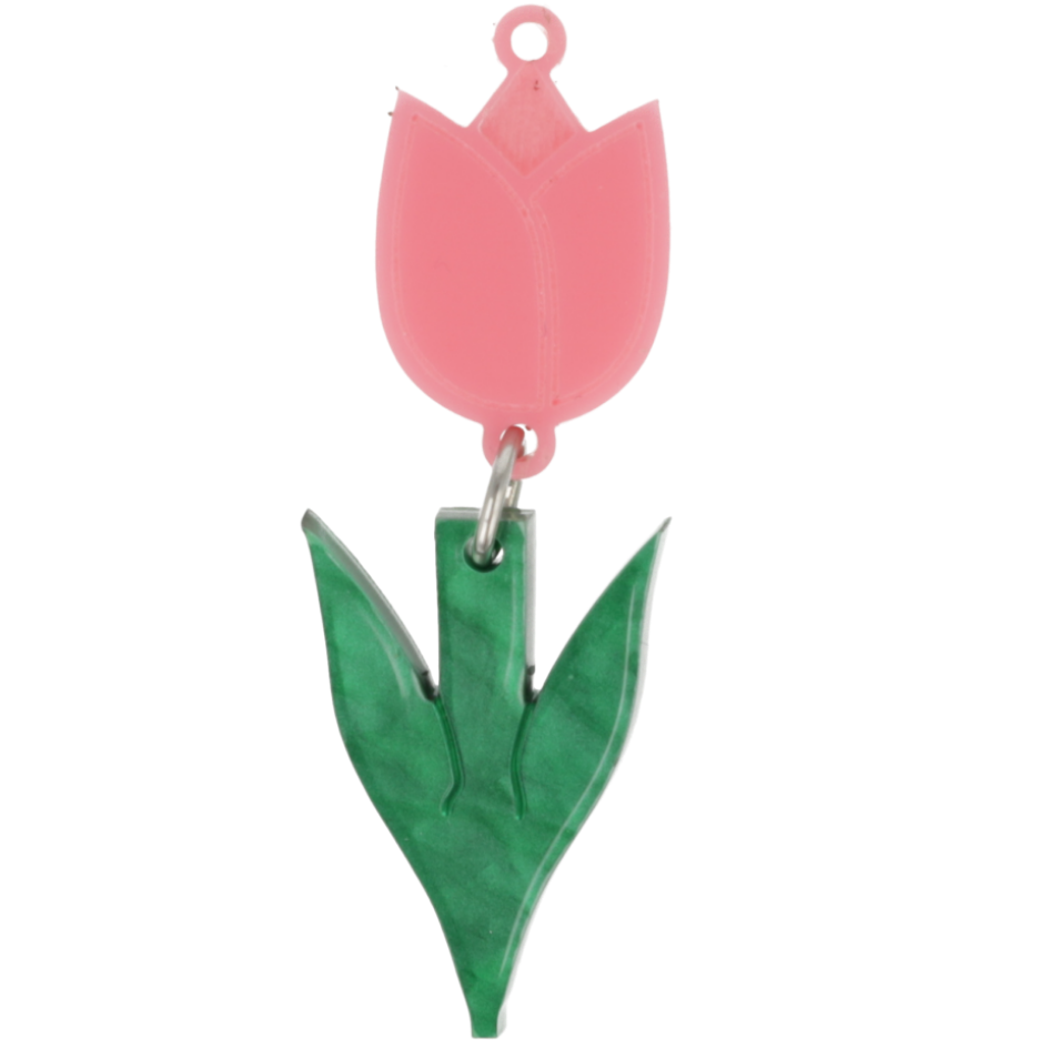 Pink Tiptoe Through the Tulips Charm
