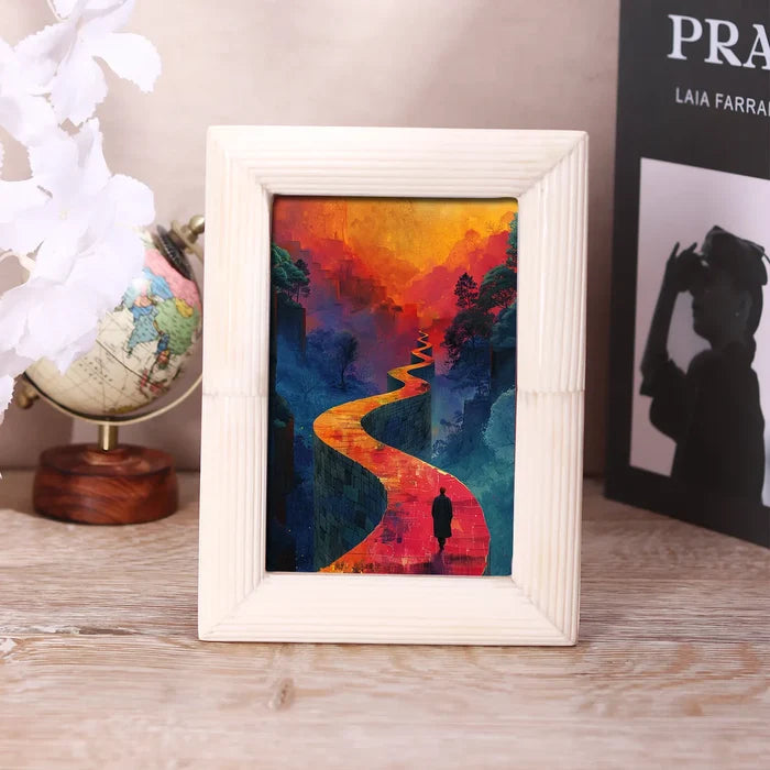White Carved Bone Inlay Picture Frame | 4x6 5x7 8x10