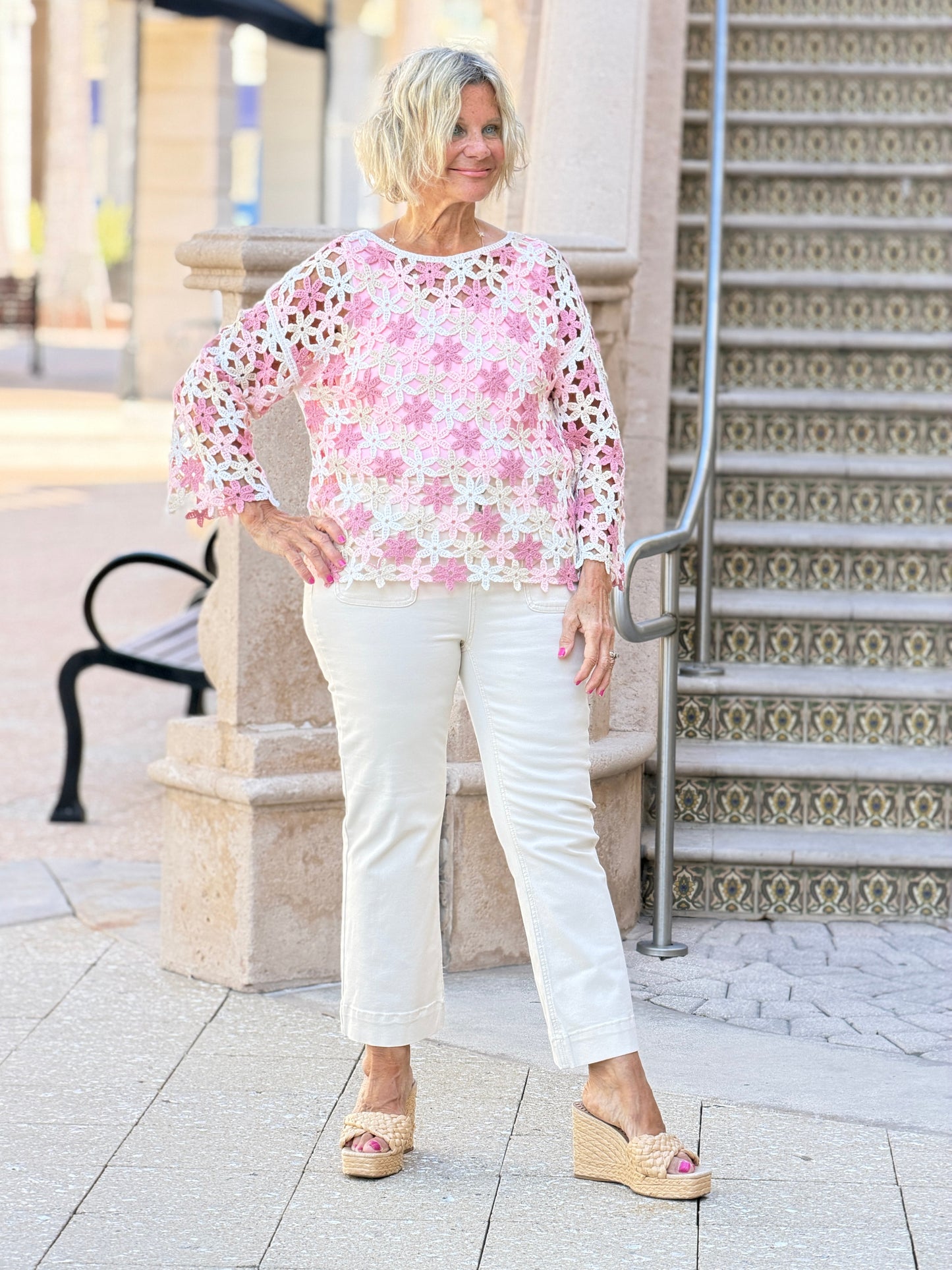 Handcrafted Floral Crochet Top
