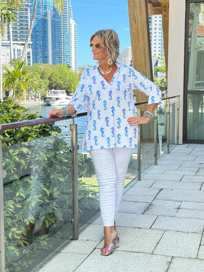 LULU B SHORELINE CHARM TUNIC