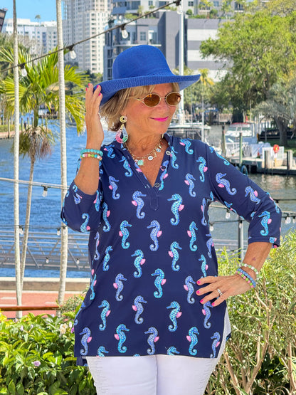 LULU B MIDNIGHT REEF TUNIC