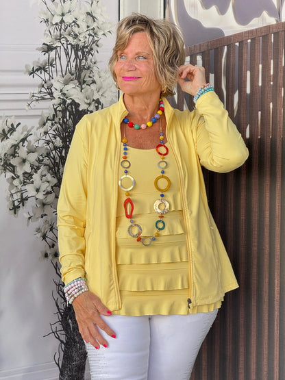 LULU-B FULL ZIPPER YELLOW JACKET