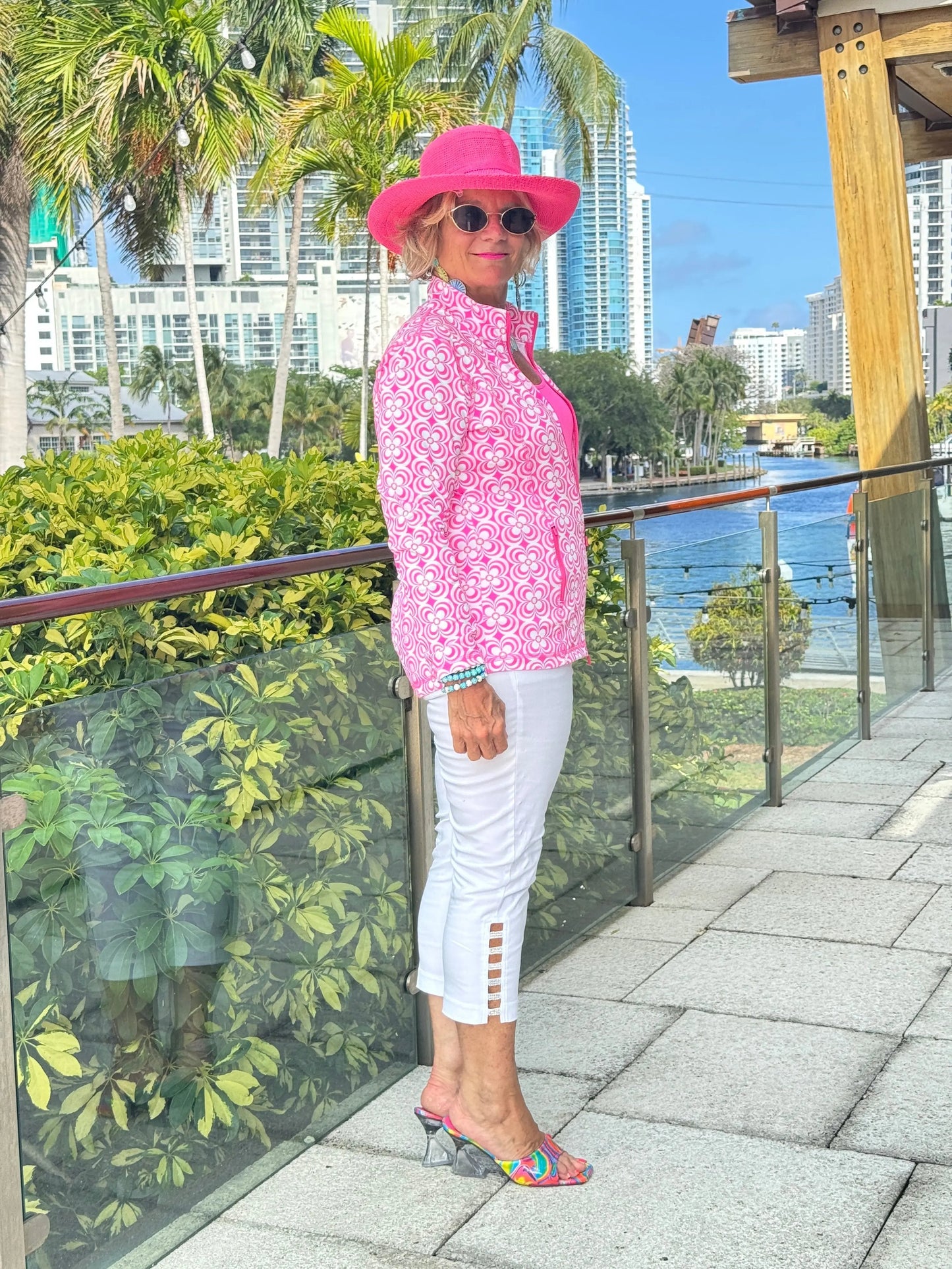 LULU B TROPIC PETALS FULL ZIPPER JACKET