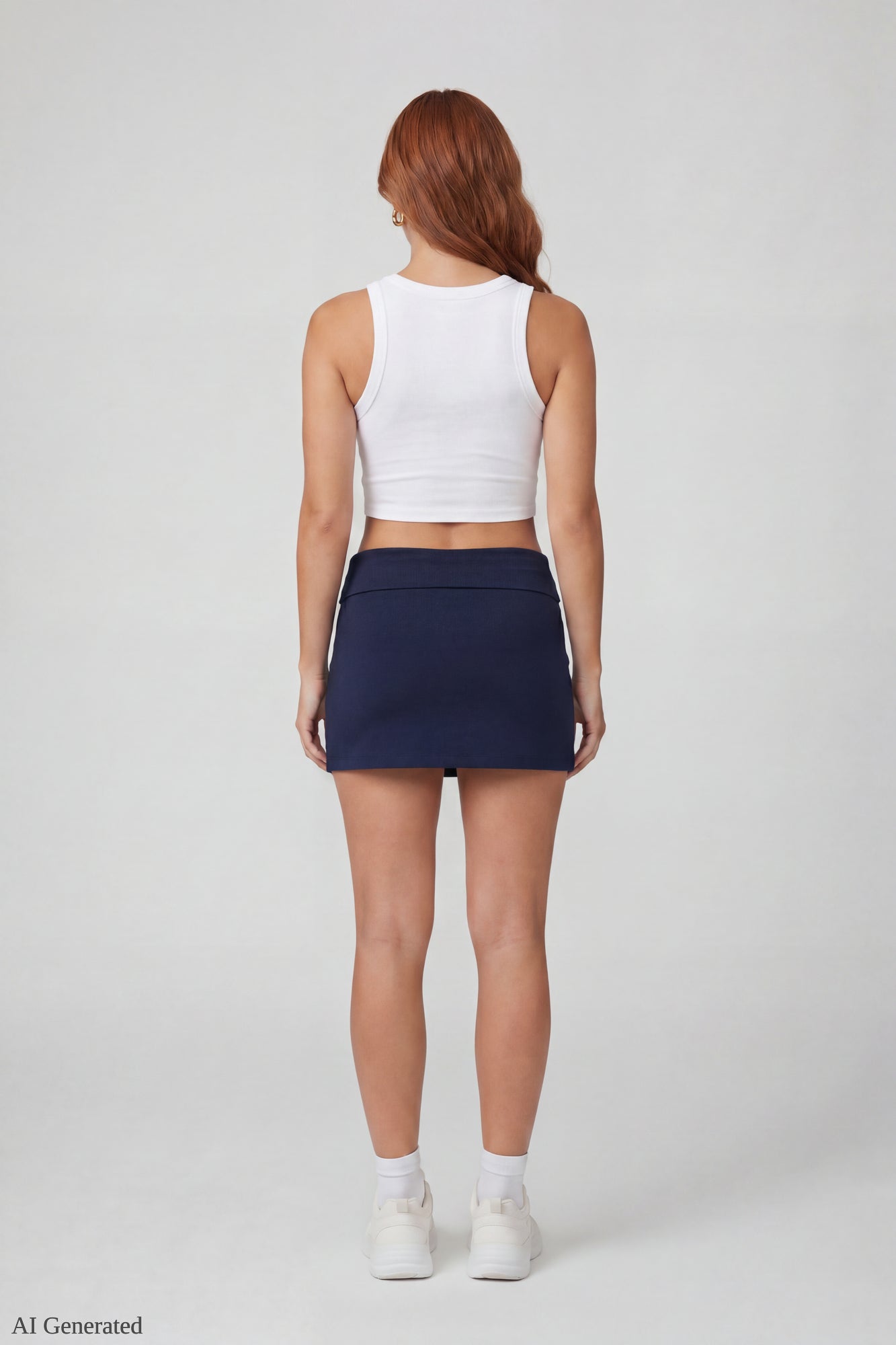 Drawstring Waist Mini Skirt