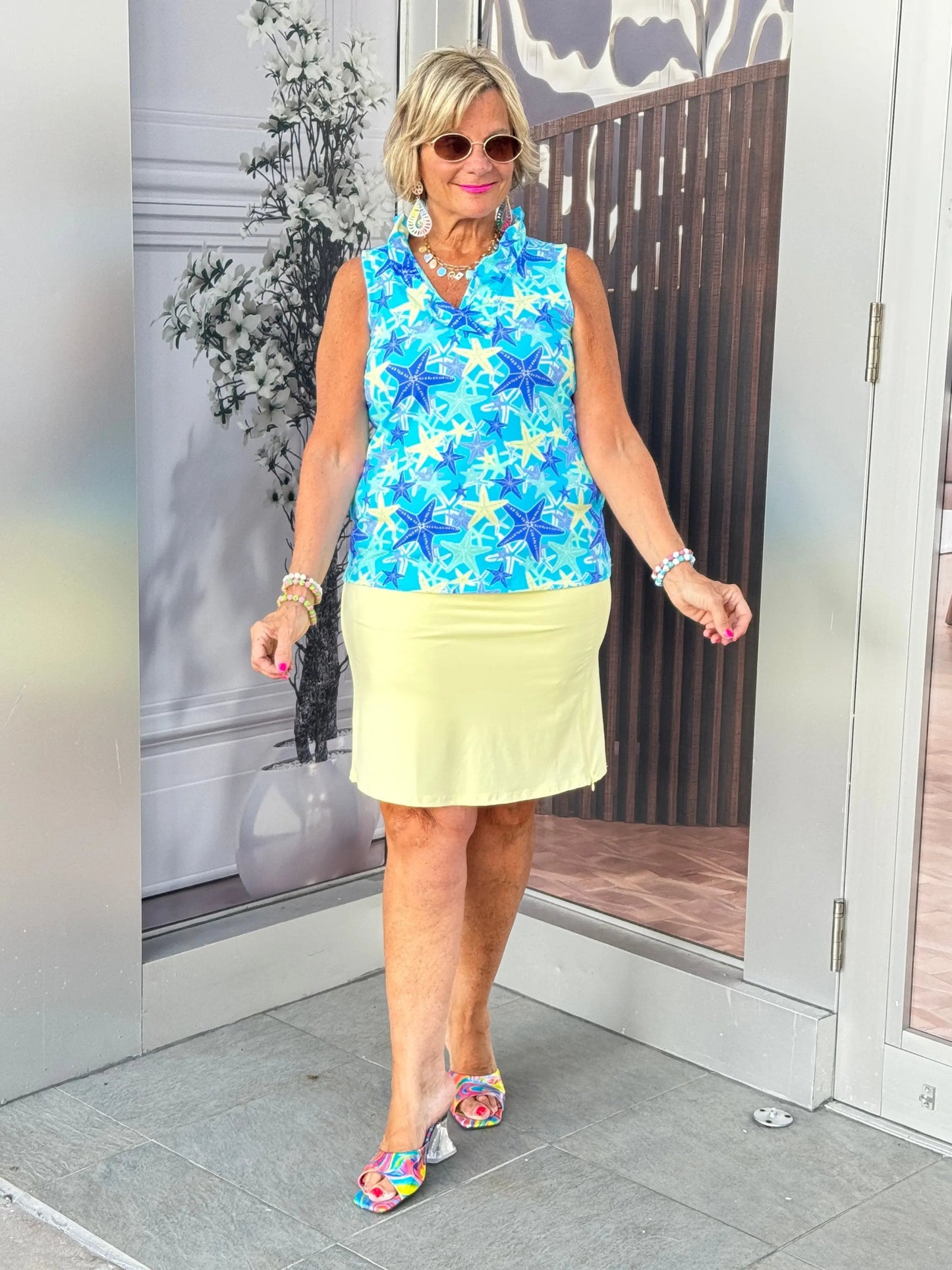 LULU-B CLEAR YELLOW SKORT