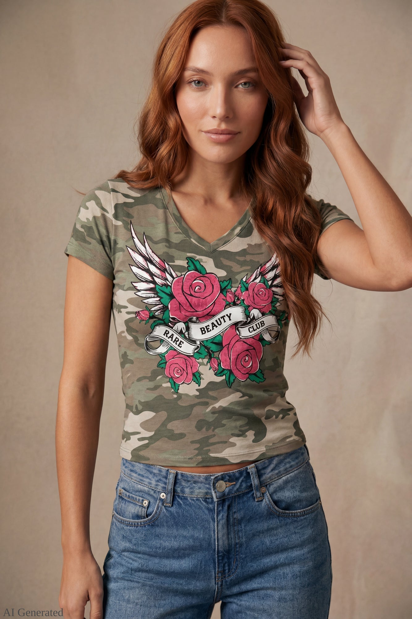 Graphic V-Neck T-Shirt