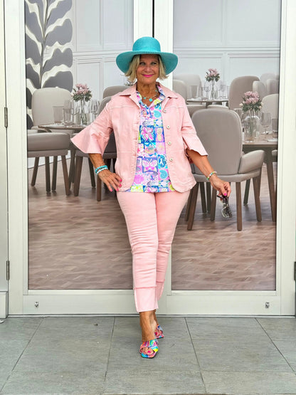 Ethyl Easy Breeze Pink Crop Pant - Gravity