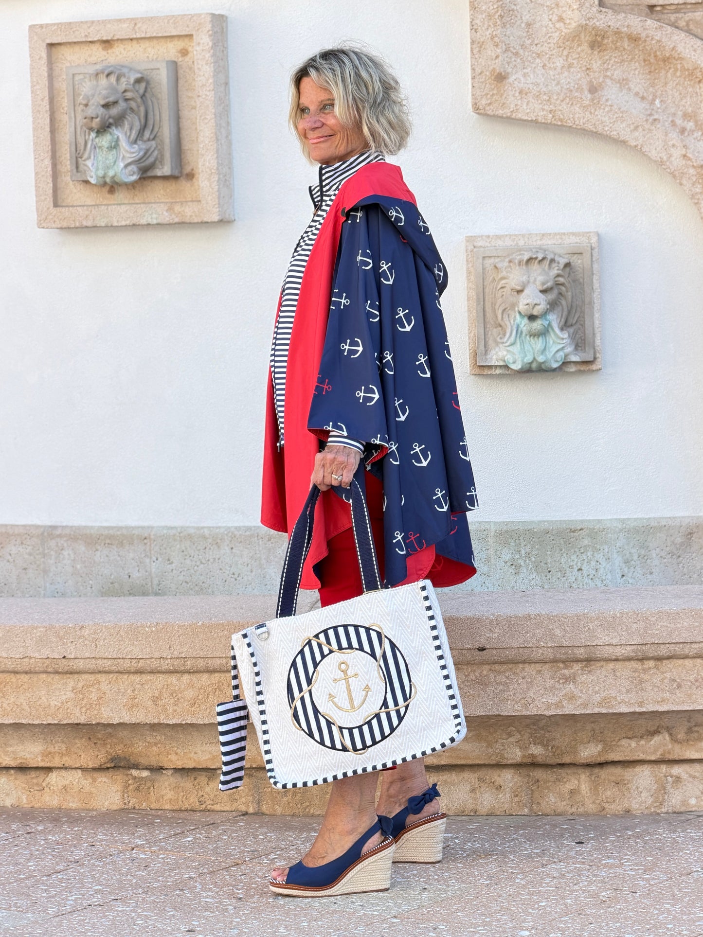 Anchor, Gold Anchor Shoulder Tote